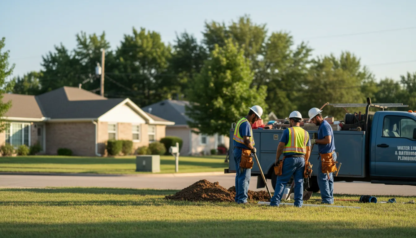 Residential water line and bathroom plumbing service in Marshall, WI
